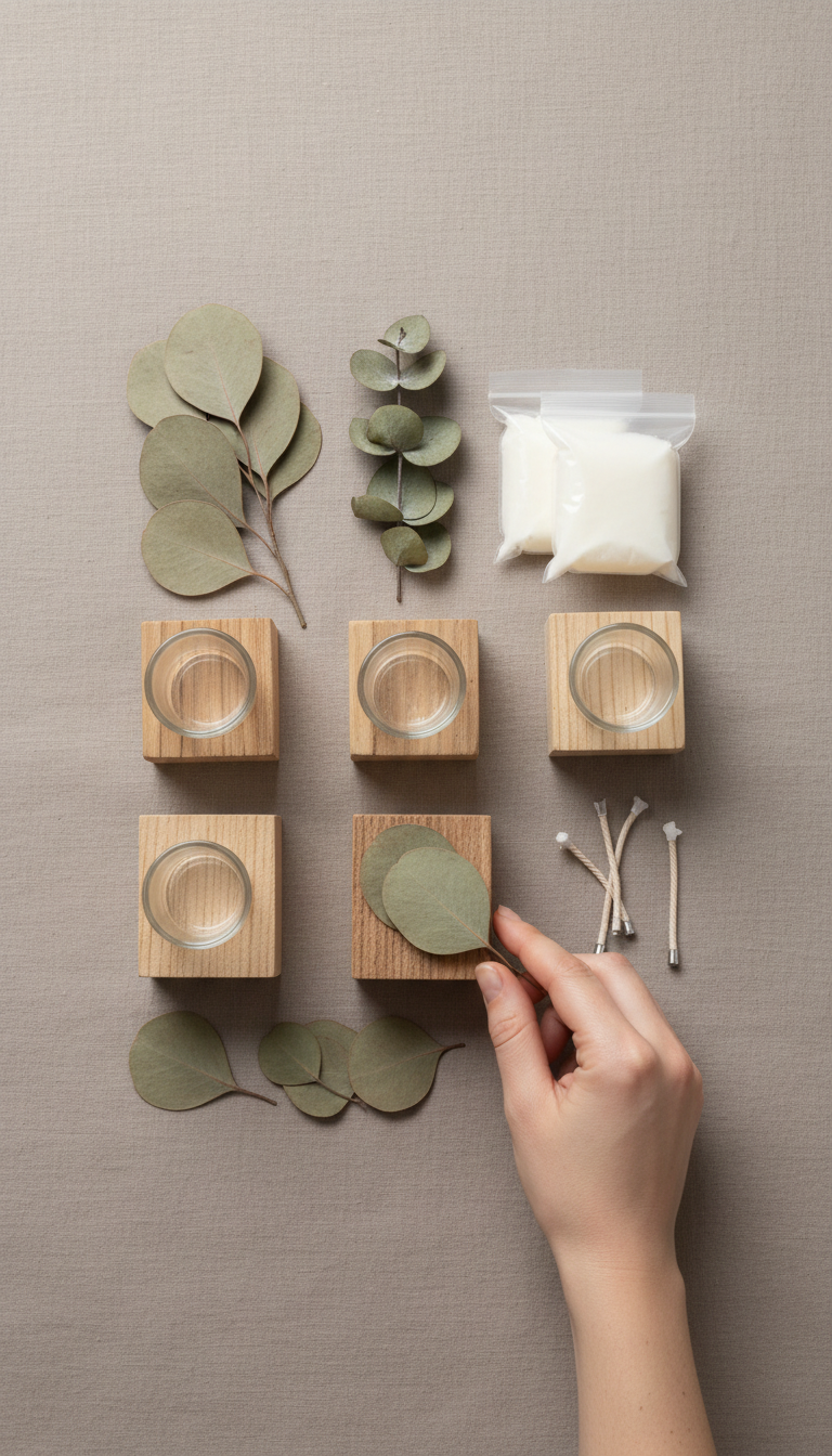 Handcrafted Eucalyptus Candle Holder Kit