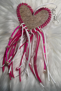 Pink Cowhide Heart