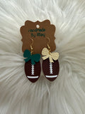 Classy Game Day Faux Leather Earrings