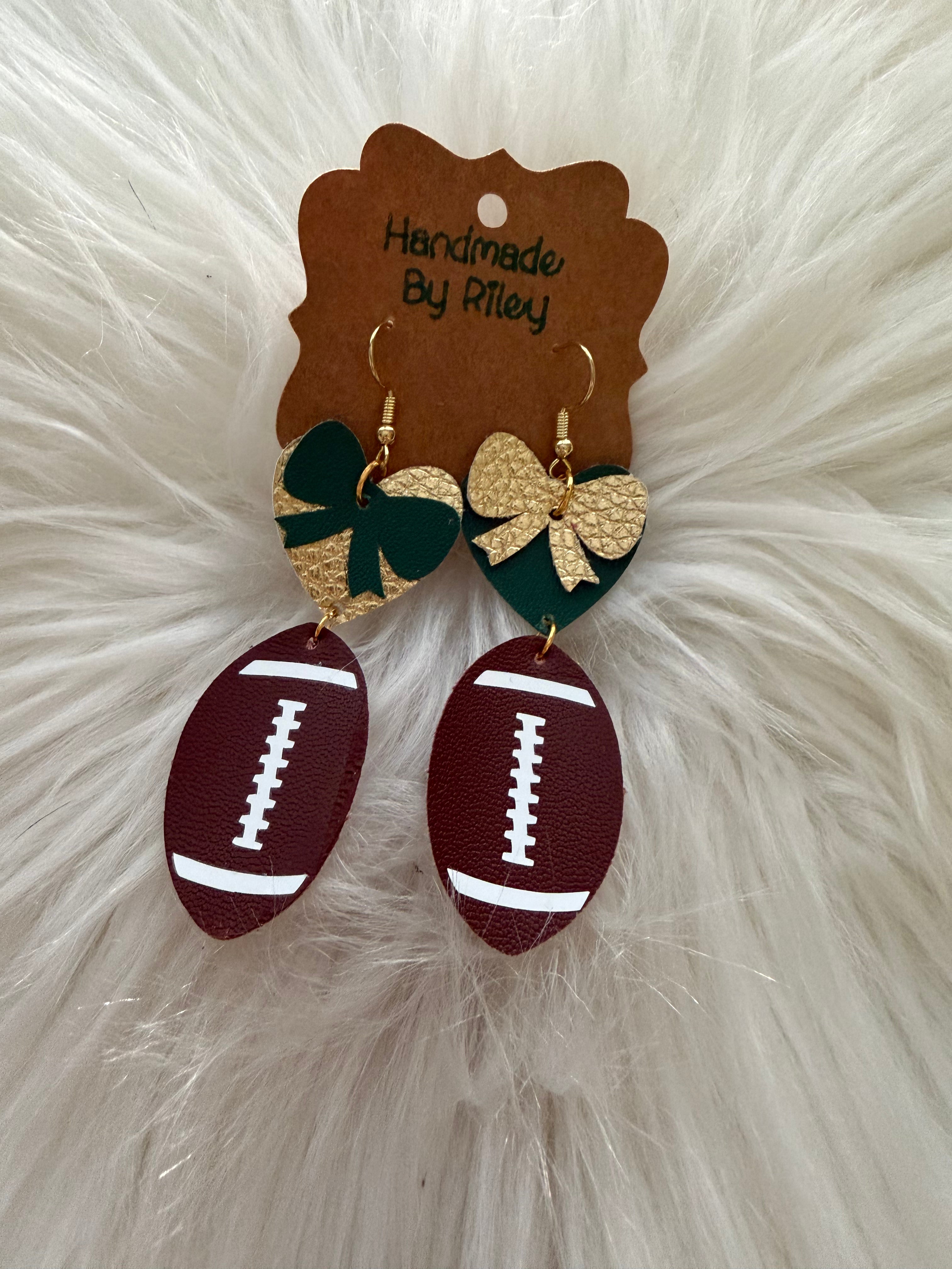 Game Day Faux Leather Earrings