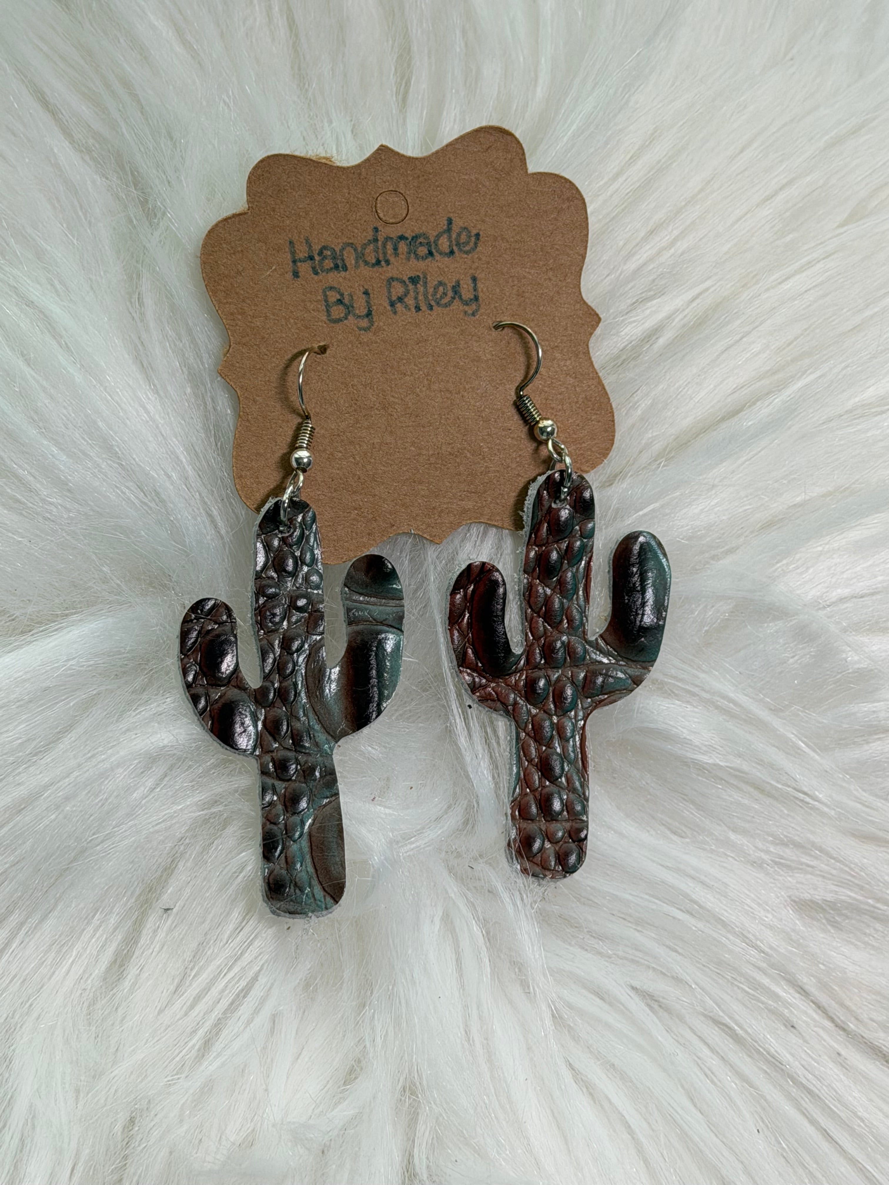 Copper Canyon Faux Leather Earrings