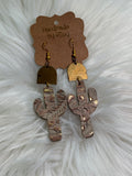 Desert Blossom Cactus Fax Earrings