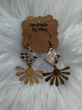 Desert Sunrise Faux Leather Earrings