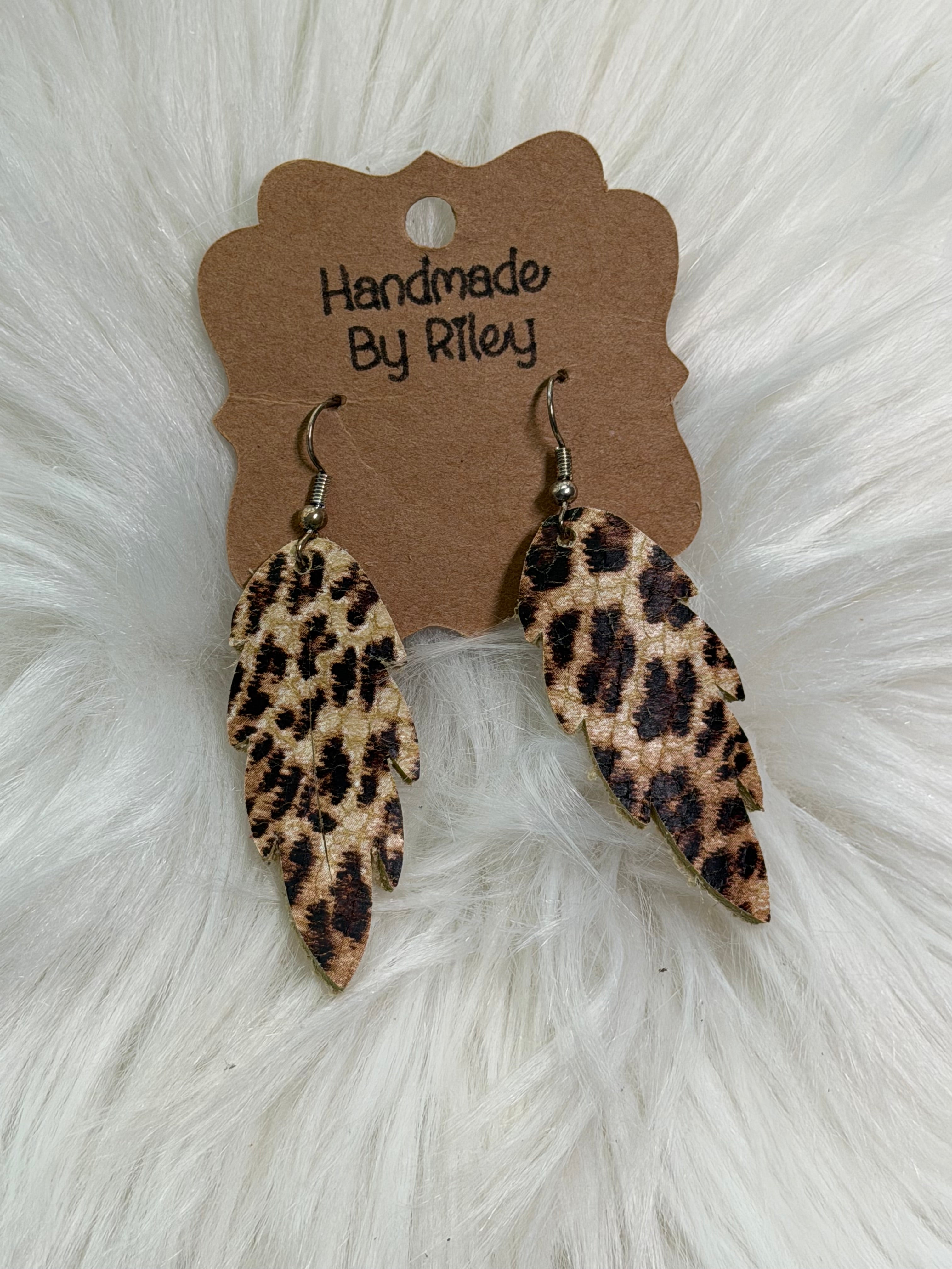 Wild Spirit Faux Leather Earrings