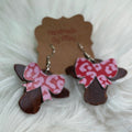 Sweetheart Leather Cow Earrings
