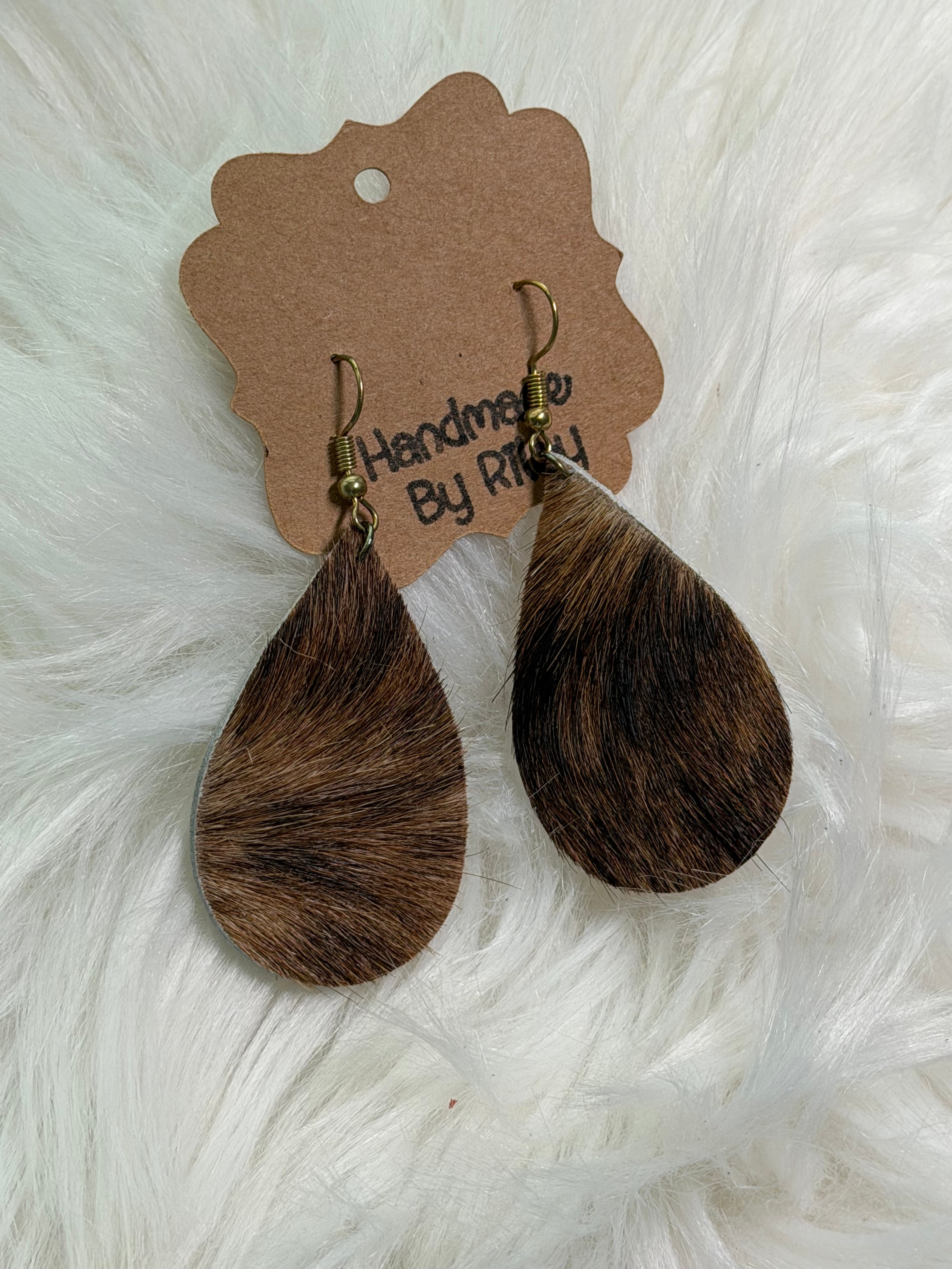 Cow Hide Earrings