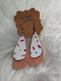 Sweet Sprinkle Faux Leather Earrings