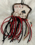 High Roller Hand Tooled Saddle Charm/ Purse Charm