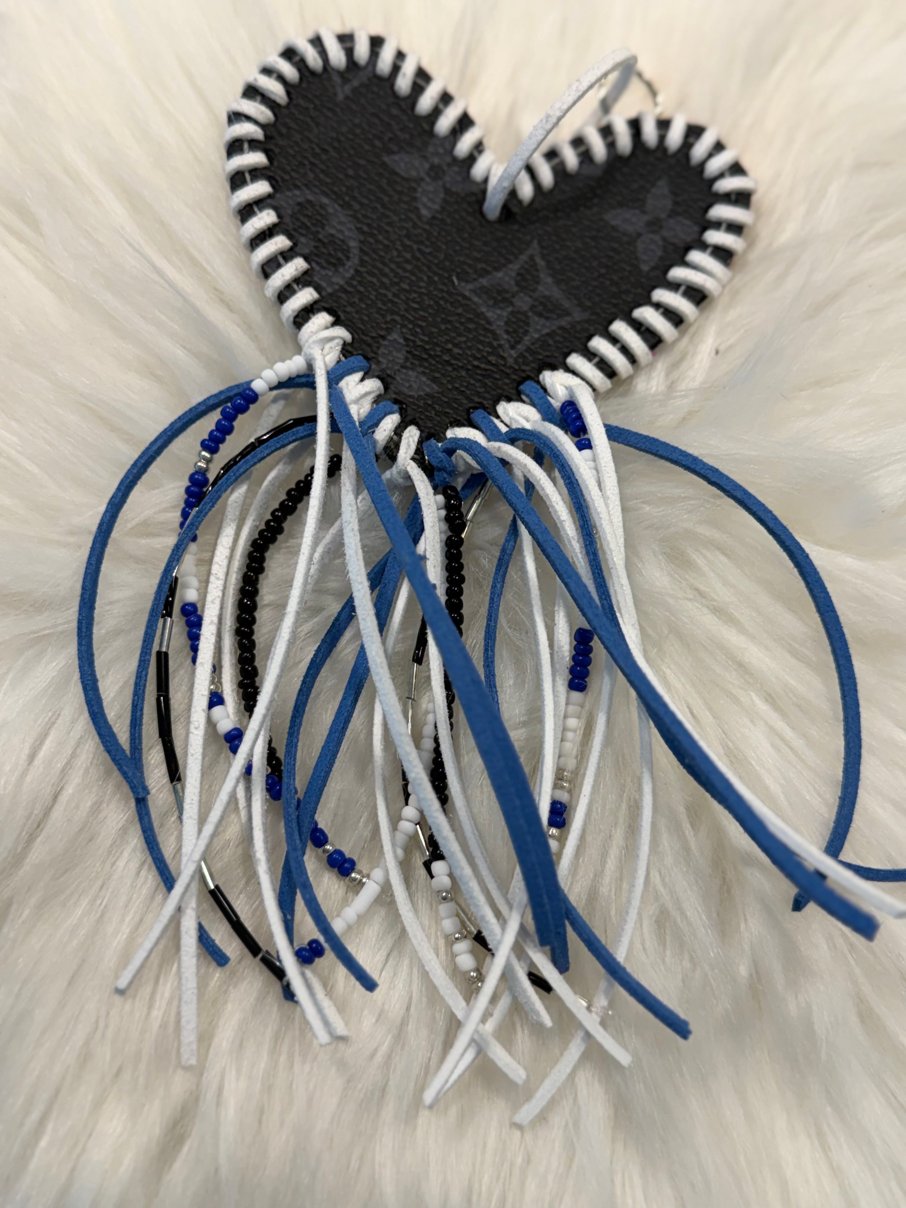 Designer Inspired Leather Heart Saddle/Purse Charm