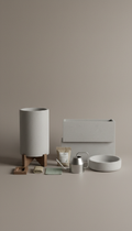 Contemporary Concrete Planter Set